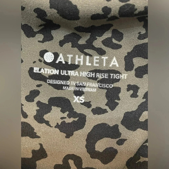 Athleta Elation Ultra High Rise Leggings -‎ Gray Cheetah NEW - Picture 7 of 11